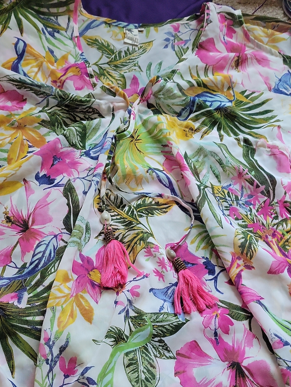 Tropical Floral Swim Coverup